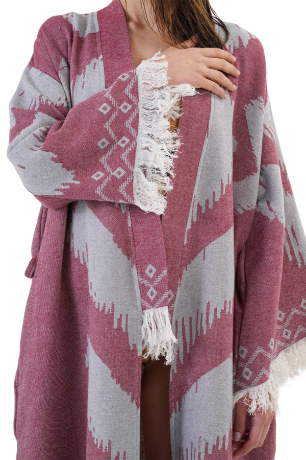 Kehribar Cotton Bath Robe, Nightwear, Dressing Gown – Image 4