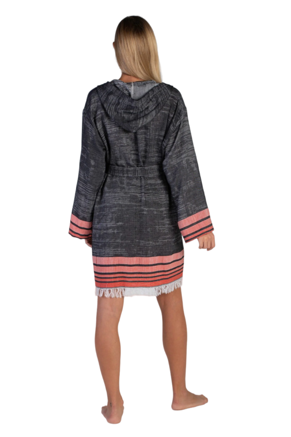 Oltu Hooded Cotton Bath Robe, Nightwear, Dressing Gown – Bild 2