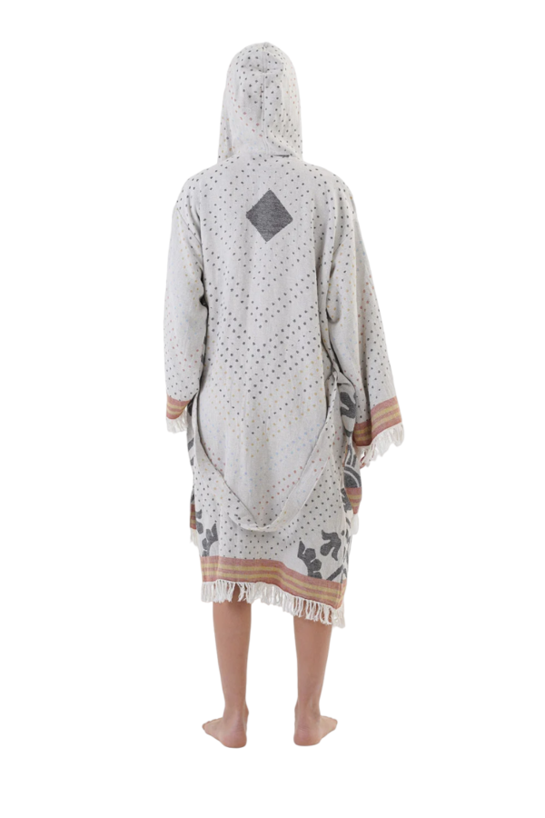 Halikarnas Hooded Cotton Bath Robe, Nightwear, Dressing Gown – Image 4